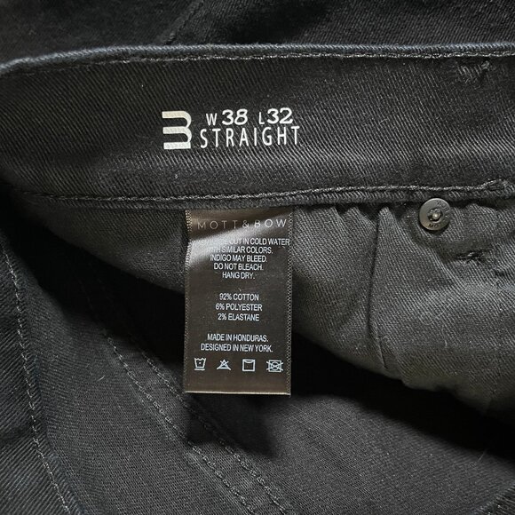Mott & Bow Straight Fit Jay Jeans - Men's Size 38*32 (Fit 38*30) - Black - Picture 8 of 9